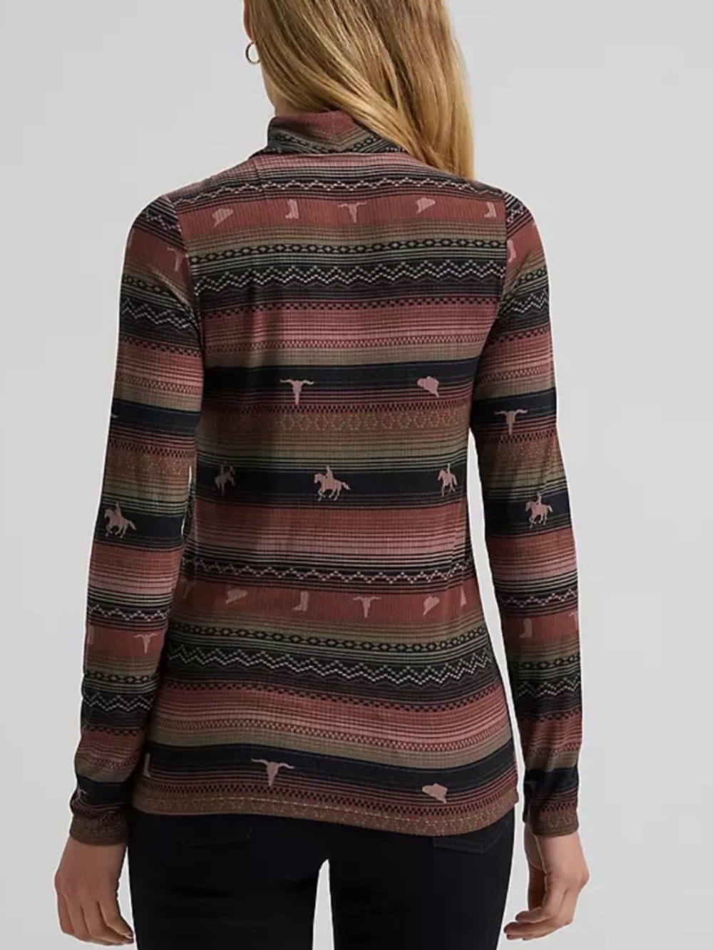 WOMEN’S WRANGLER RAMBLING RIDGE MOCK NECK TOP Small